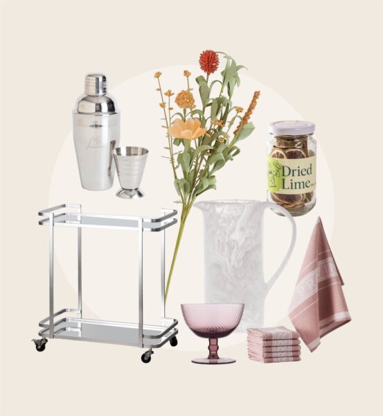 bar cart styling spring cocktails decor